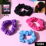 Soft Elastic Hair Scrunchies - (Set) - With Dupatta by Nari Haat, Indian ethnic wear, women clothing, designer suit