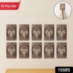 Plastic Adhesive Sticky Waterproof and Oil Proof, Wall Hook (5.5×3.5 Cm & 10 Pc) - With Dupatta by Nari Haat, Indian...