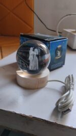 3D Crystal Ball lamps With Base (1 Pc) - Full Detail by Nari Haat, Indian ethnic wear, women clothing, designer suit