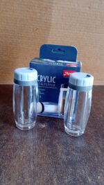 Apex Acrylic Salt and Pepper Shaker Set of 2 - Fabric Detail by Nari Haat, Indian ethnic wear, women clothing, design...