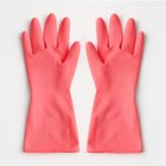 Reusable Waterproof Household Cleaning Gloves (45gm / 1 Pair) - Sleeve Design by Nari Haat, Indian ethnic wear, women...