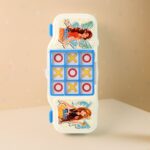 Kids Pencil Box with Built-in Tic Tac Toe Game - Closeup Embroidery by Nari Haat, Indian ethnic wear, women clothing,...