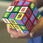 Alpha Numeric Cube for Educational & Entertaining Use by Kids and Adults - Closeup Embroidery by Nari Haat, Indian et...