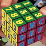 Alpha Numeric Cube for Educational & Entertaining Use by Kids and Adults - Front View by Nari Haat, Indian ethnic wea...