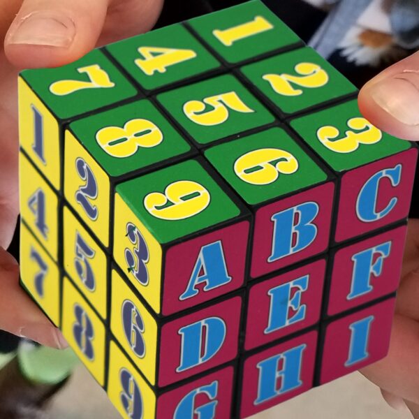 Alpha Numeric Cube for Educational & Entertaining Use by Kids and Adults - Front View by Nari Haat, Indian ethnic wea...