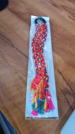 Traditional Multicolor Braided Hair Extension with Tassels - Fabric Detail by Nari Haat, Indian ethnic wear, women cl...
