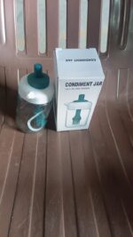 2 in 1 Glass Oil dispenser jar / Bottle with brush (1 Set) - Full Detail by Nari Haat, Indian ethnic wear, women clot...