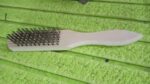 Wooden Handle Steel Wire Brush (1 Pc) - Fabric Detail by Nari Haat, Indian ethnic wear, women clothing, designer suit