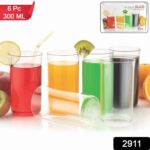 Glossy Plastic Glass Set (6 Pc / 300 ML) - With Dupatta by Nari Haat, Indian ethnic wear, women clothing, designer suit