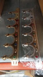 Royal Crown with Colored Gems (1 Pc / Mix Color) - Full Detail by Nari Haat, Indian ethnic wear, women clothing, desi...