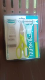 4-Piece Kitchen Cutting Set: Scissors, Peeler, Grater / Slicer, and Knife - Full Detail by Nari Haat, Indian ethnic w...