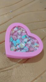 Adorable Playful Decorative Rings Children In Heart Shaped Storage Box (35 Pcs Aprpox - Fabric Detail by Nari Haat, I...