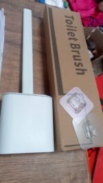 Silicone Toilet Brush with Holder Stand  for Bathroom Cleaning - Full Detail by Nari Haat, Indian ethnic wear, women ...