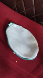 Round Mesh Bra Wash Bag with Zipper for Washing Machine (1 Pc / Mix Size & Design) - Fabric Detail by Nari Haat, Indi...