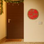 Shadi Wala Ghar Decorative Wall Hanging Name Plate - (1 Pc) - Fabric Detail by Nari Haat, Indian ethnic wear, women c...