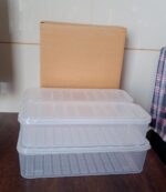 Plastic Food Storage Container for Fridge, fridge storage boxes with Lid Stackable Fridge Storage Containers freeze o...