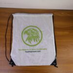 Multipurpose Drawstring Backpack with Printed Eagle Design (1 Pc) - Full Detail by Nari Haat, Indian ethnic wear, wom...