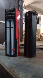 Stainless Steel Vacuum Flask with Cover for Hot & Cold Drinks (750 ML) - Full Detail by Nari Haat, Indian ethnic wear...