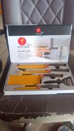 6 Pcs Professional Kitchen Knife Set with Chef Knives, Cleaver, Peeler & Scissors - Full Detail by Nari Haat, Indian ...