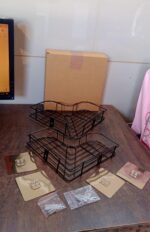 Metal Shower Shelf, Shower Shelf without Drilling (2 Pc) - Fabric Detail by Nari Haat, Indian ethnic wear, women clot...