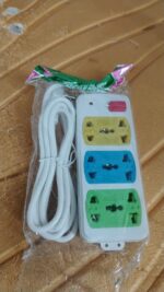 Compact 3-Socket Universal Extension Board (1 Pc) - Fabric Detail by Nari Haat, Indian ethnic wear, women clothing, d...