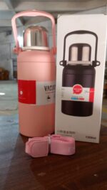 Stainless Steel 316 Vacuum Insulated Travel Bottle / Kettle (1300 ML) - Fabric Detail by Nari Haat, Indian ethnic wea...