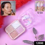 4-in-1 Shimmer Highlighter & Illuminator Palette (12 GM / 1 Pc) - With Dupatta by Nari Haat, Indian ethnic wear, wome...