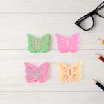 Butterfly Shape Eraser Rubber (25 Pc / Mix Colour & Design) - Fabric Detail by Nari Haat, Indian ethnic wear, women c...