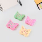 Butterfly Shape Eraser Rubber (25 Pc / Mix Colour & Design) - Closeup Embroidery by Nari Haat, Indian ethnic wear, wo...