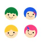 Cute Cartoon Face Erasers for School & Stationery Use (4 Pc) - Sleeve Design by Nari Haat, Indian ethnic wear, women ...