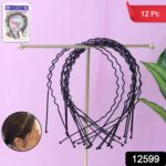 Premium Metal Wave Hair Bands for Men & Women (12 Pc) - With Dupatta by Nari Haat, Indian ethnic wear, women clothing...