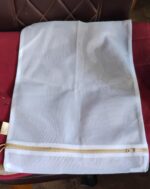 Large Mesh Laundry Bag with Zipper for Delicates & Travel Storage - Fabric Detail by Nari Haat, Indian ethnic wear, w...