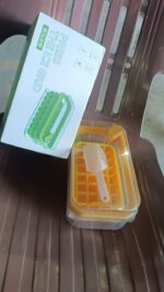 Ice Cube Tray with Lid 32 Grid, Storage Box Kitchen Bar Tool (1 Pc) - Full Detail by Nari Haat, Indian ethnic wear, w...