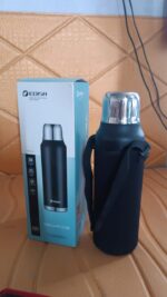 Stainless Steel Vacuum Water Bottle – Hot & Cold Insulated Flask (1000 ML Approx) - Full Detail by Nari Haat, India...