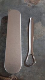 Stainless Steel Tongue Scraper Bad Breath & Oral Hygiene, Metal Case Included (1 Pc) - Full Detail by Nari Haat, Indi...