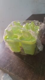 Plastic 6 Grid / Compartment sicle Ice Cream Mold (1 Pc) - Fabric Detail by Nari Haat, Indian ethnic wear, women clot...