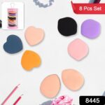 Mini Finger Makeup Powder Puff (Multicolour, 8 Pcs Set) - With Dupatta by Nari Haat, Indian ethnic wear, women clothi...