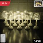 Decorative Crystal Style LED Table Lamps (12 Pc) - With Dupatta by Nari Haat, Indian ethnic wear, women clothing, des...