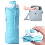 600ml Collapsible Silicone Water Bottle for Travel, Sports, Gym & Office (1 Pc) - Full Detail by Nari Haat, Indian et...