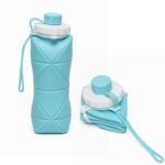 600ml Collapsible Silicone Water Bottle for Travel, Sports, Gym & Office (1 Pc) - Sleeve Design by Nari Haat, Indian ...