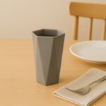 Hexagon Shape Small Plastic Drinking Glass (1 Pc) - Neckline Detail by Nari Haat, Indian ethnic wear, women clothing,...