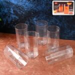 Apex Merino N’ Glass Unbreakable Plastic Drinking Glass Set (6Pc/300ml) Approx - Front View by Nari Haat, Indian et...