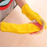 Premium Latex Household Cleaning Gloves (1 Pair) - Full Detail by Nari Haat, Indian ethnic wear, women clothing, desi...