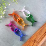 Mini Hair Claw Clips for Girls – 6 Pc Colorful Small Hair Clamps - Closeup Embroidery by Nari Haat, Indian ethnic w...