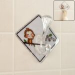 Cute Cartoon Print Transparent Wall Hook with Self-Adhesive Back (1 Pc) - Front View by Nari Haat, Indian ethnic wear...