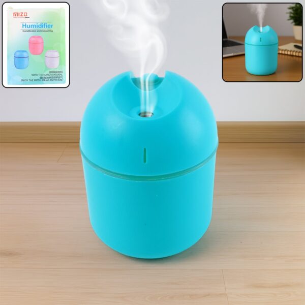 Blue USB Mini Air Humidifier for Home & Office (1 Pc) - Front View by Nari Haat, Indian ethnic wear, women clothing, ...
