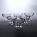 Premium Glass Ice Cream Dessert Bowl 6 Pc Set - Front View by Nari Haat, Indian ethnic wear, women clothing, designer...