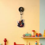 Cartoon Character Acrylic Keychain with Metal Clip - Back View by Nari Haat, Indian ethnic wear, women clothing, desi...