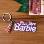 Text Keychain with Glitter Finish and Tassel Charm (1 Pc) - Front View by Nari Haat, Indian ethnic wear, women clothi...