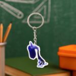 Cute Cartoon Character Acrylic Keychain (1 Pc) - Back View by Nari Haat, Indian ethnic wear, women clothing, designer...